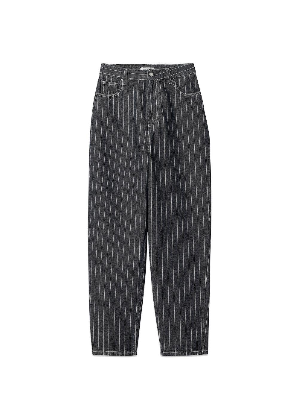 W Orlean Pant - Orlean Stripe, Black / White Stone Washed