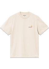 W S/S American Script T-Shirt - Moonbeam