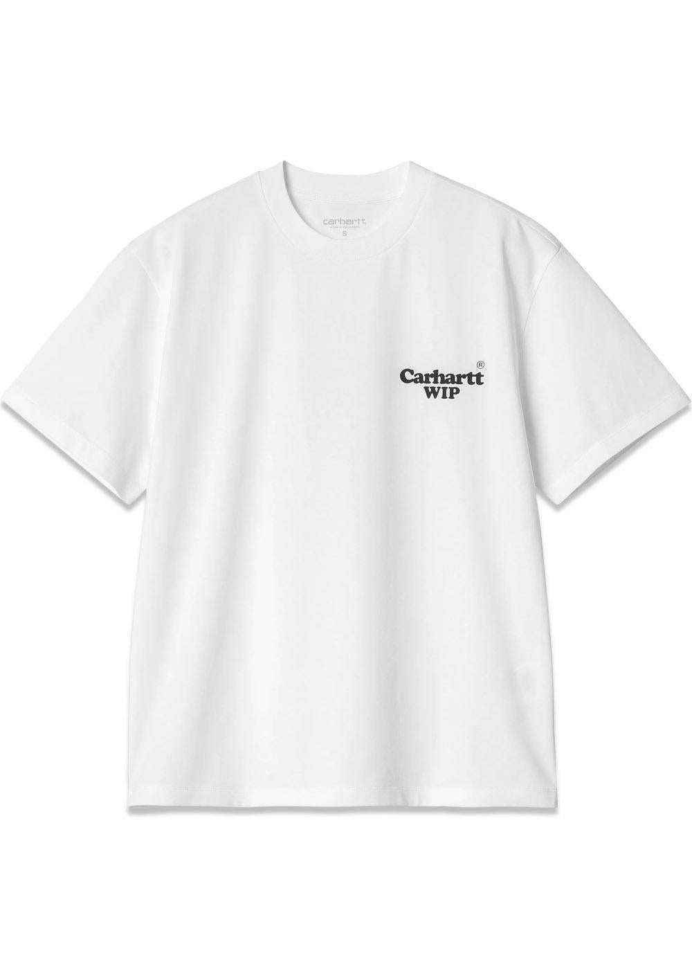 W S/S Button T-Shirt - White-T-shirts-Carhartt WIP-Butler Loftet