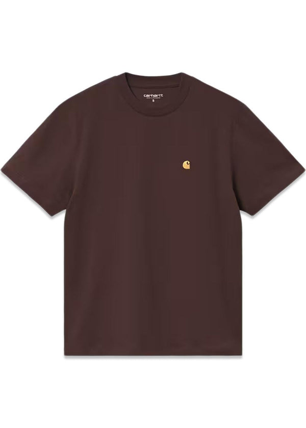 W S/S Chase T-Shirt - Palisander / Gold-T-shirts-Carhartt WIP-Butler Loftet
