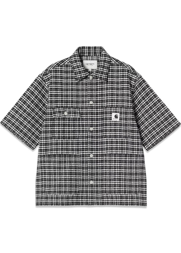 W S/S Michigan Shirt - Kander Check, Black-Shirts-Carhartt WIP-Butler Loftet