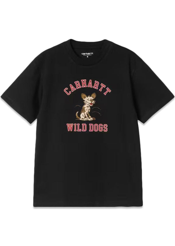 W S/S Wild Dog T-Shirt - Black-T-shirts-Carhartt WIP-Butler Loftet