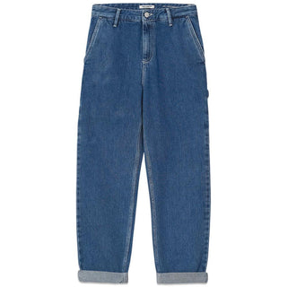 Carhartt WIP's W' pierce pant - Cotton Blue Stone Washed. Køb jeans her.