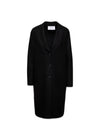WOMEN OVERCOAT PRESSED WOOL - Black