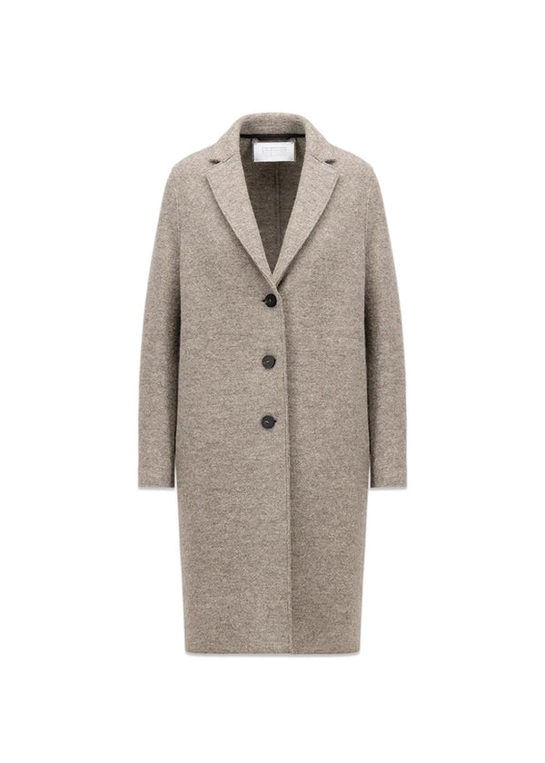 WOMEN OVERCOAT PRESSED WOOL - Natural Casha-Outerwear-Harris Wharf London-Butler Loftet