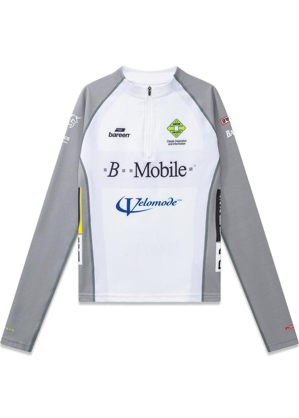 WOMENS GRAPHIC CYCLING JERSEY - LS - White-T-shirts-Bareen-Butler Loftet