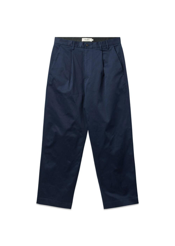 WRITER RELAXED FIT PLEATED PANTS - Navy-Pants-Forét-Butler Loftet