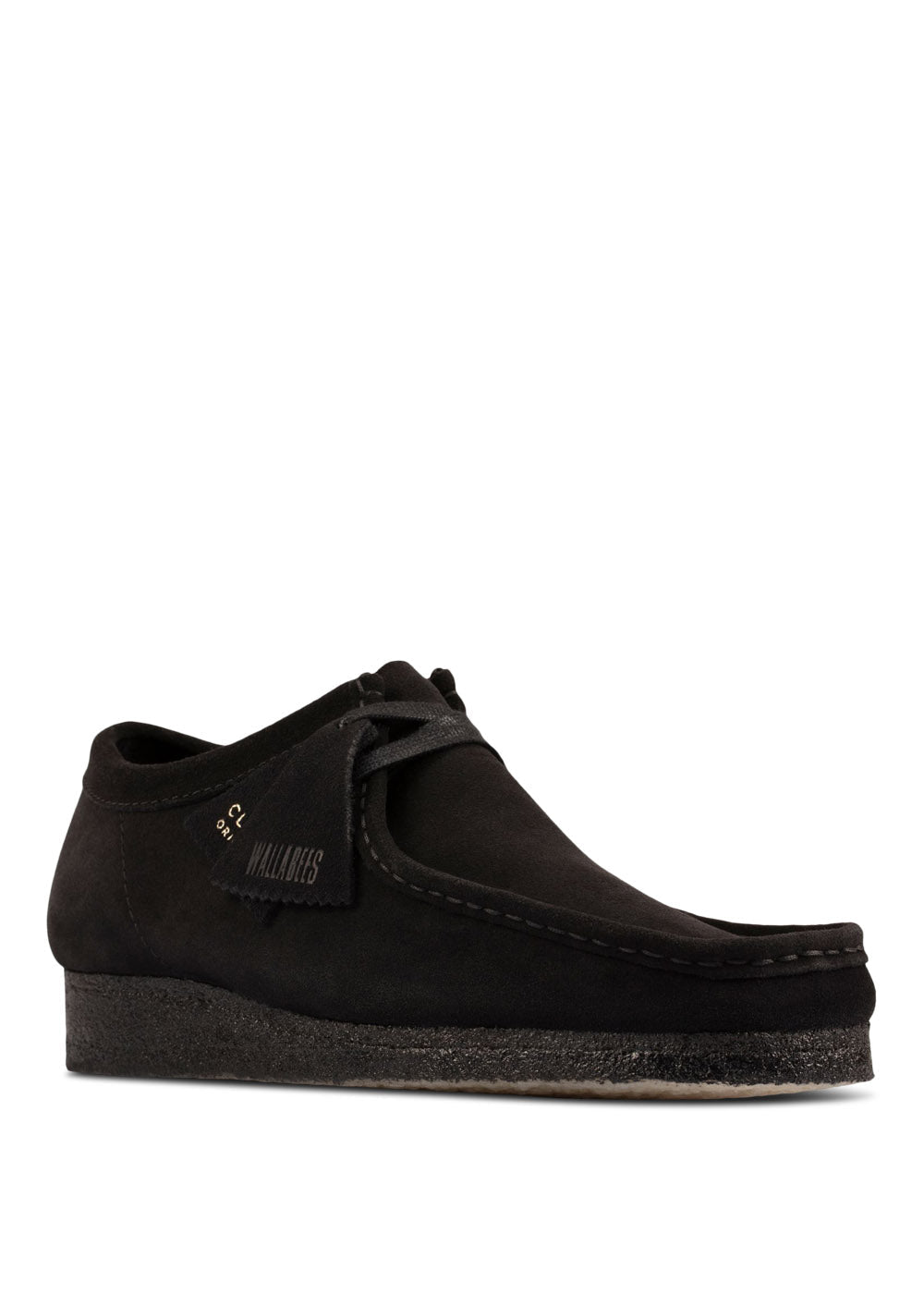 Wallabee - Black Sde-Shoes-Clarks Originals-Butler Loftet