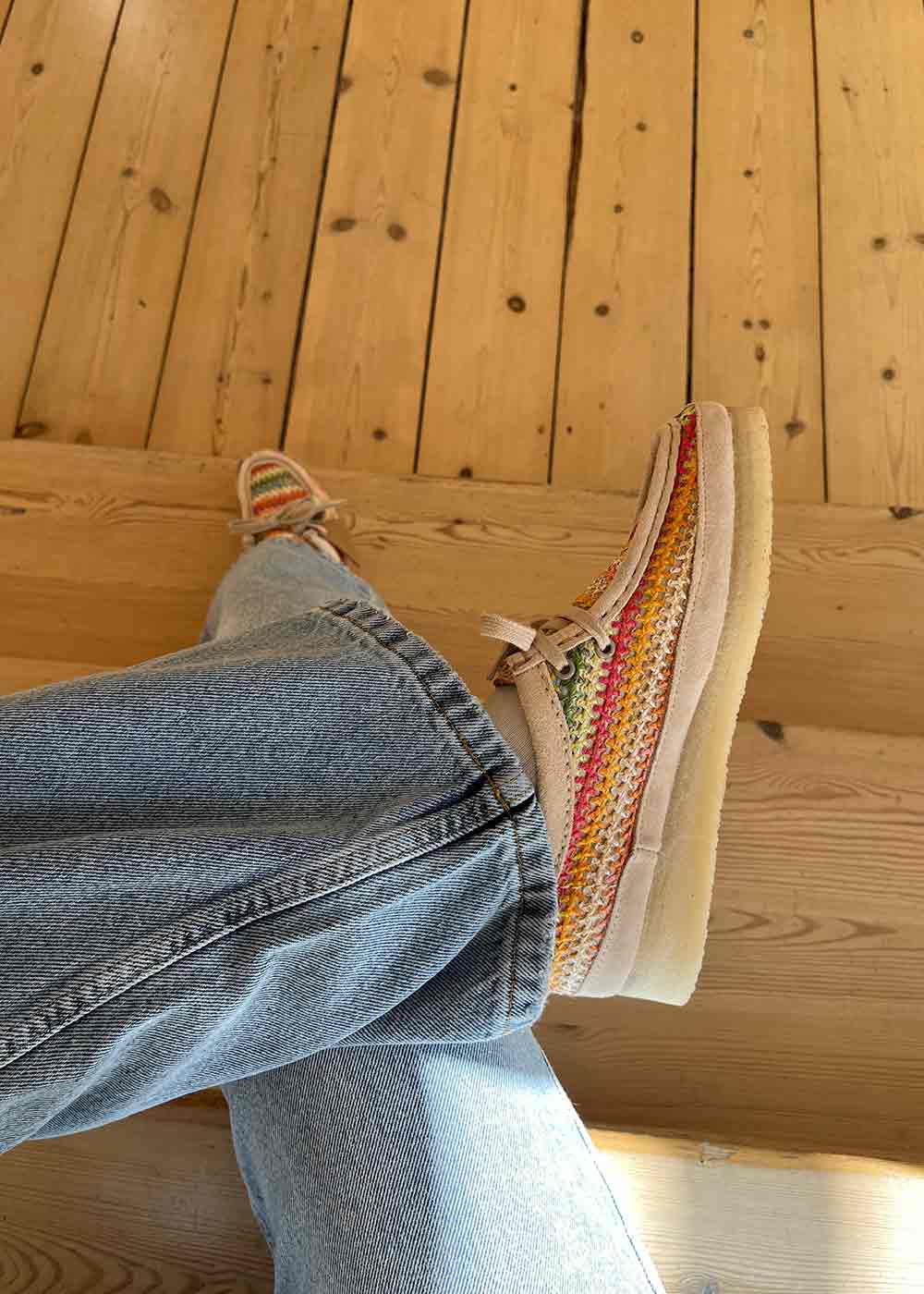 Butler Raffia Blue Wallabee. D - Multi Raffia – Butler Loftet NO