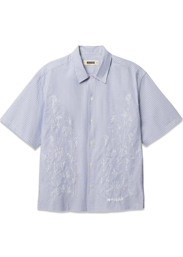 Wang Ox Flower Shirt - Light Blue-Shirts-Woodbird-Butler Loftet