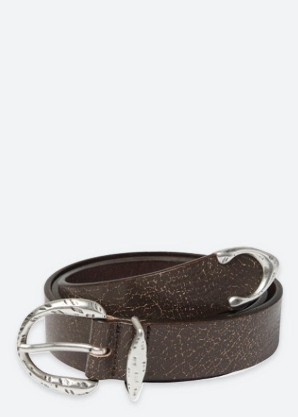 West Cracked Belt - Washed Black