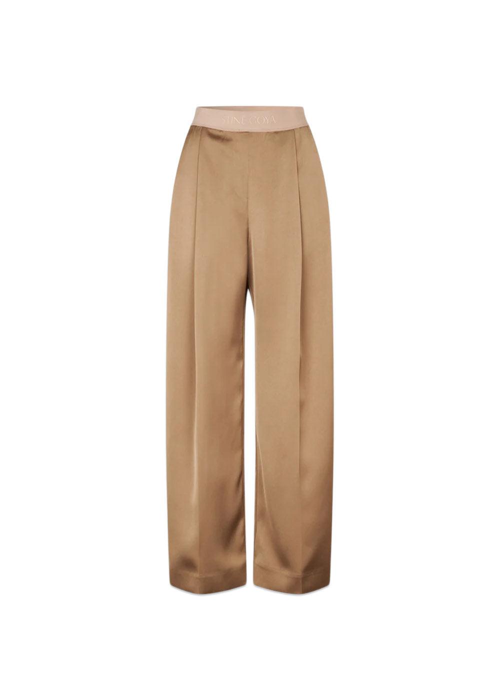 Wide Leg Long Pants - Tigers Eye