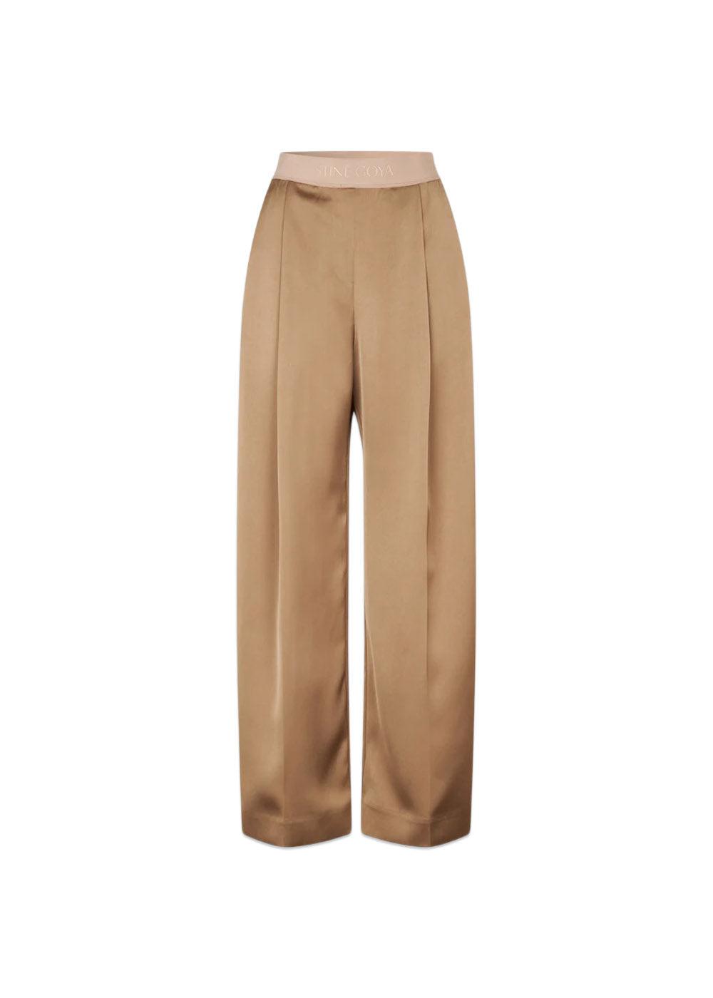 Wide Leg Long Pants - Tigers Eye-Pants-Stine Goya-Butler Loftet
