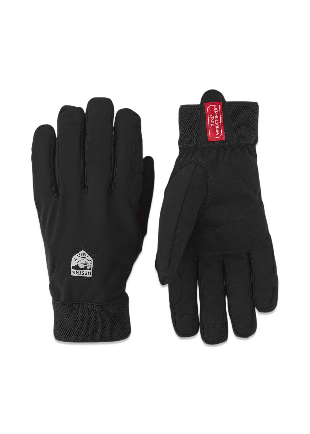 Hestras Windstopper Tracker - 5 finger - Black. Køb handsker her.