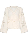Winfrey Wrap Top - Off White-Blouses-Sissel Edelbo-Butler Loftet