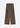 Wool Melange Suiting Twisted Straight Pants - Chocolate Chip