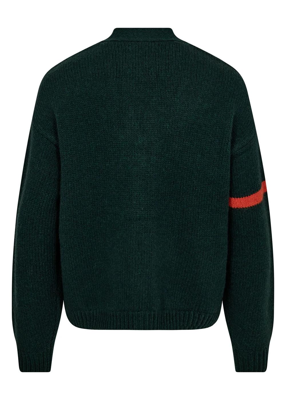 Wool V-Neck Letter Cardigan - Moss Green-Knitwear-Ralph Lauren-Butler Loftet