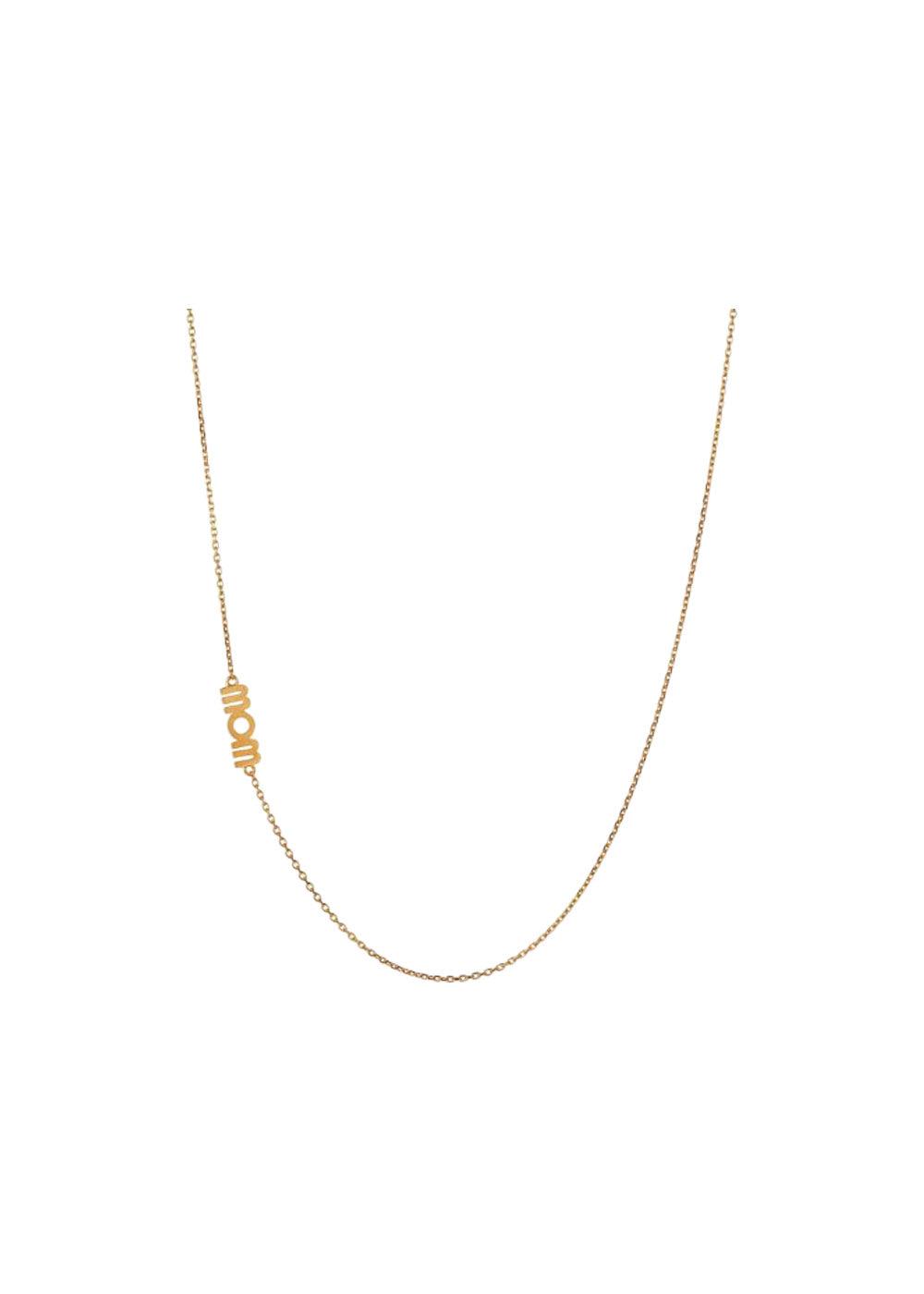 Wow Mom Necklace - Gold