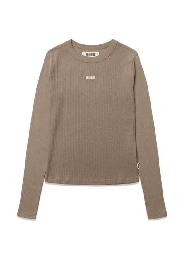 Xao LS Base Tee - Dark Sand-T-shirts-Woodbird-Butler Loftet
