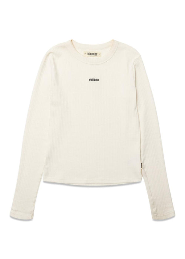 Xao LS Base Tee - Off White-T-shirts-Woodbird-Butler Loftet