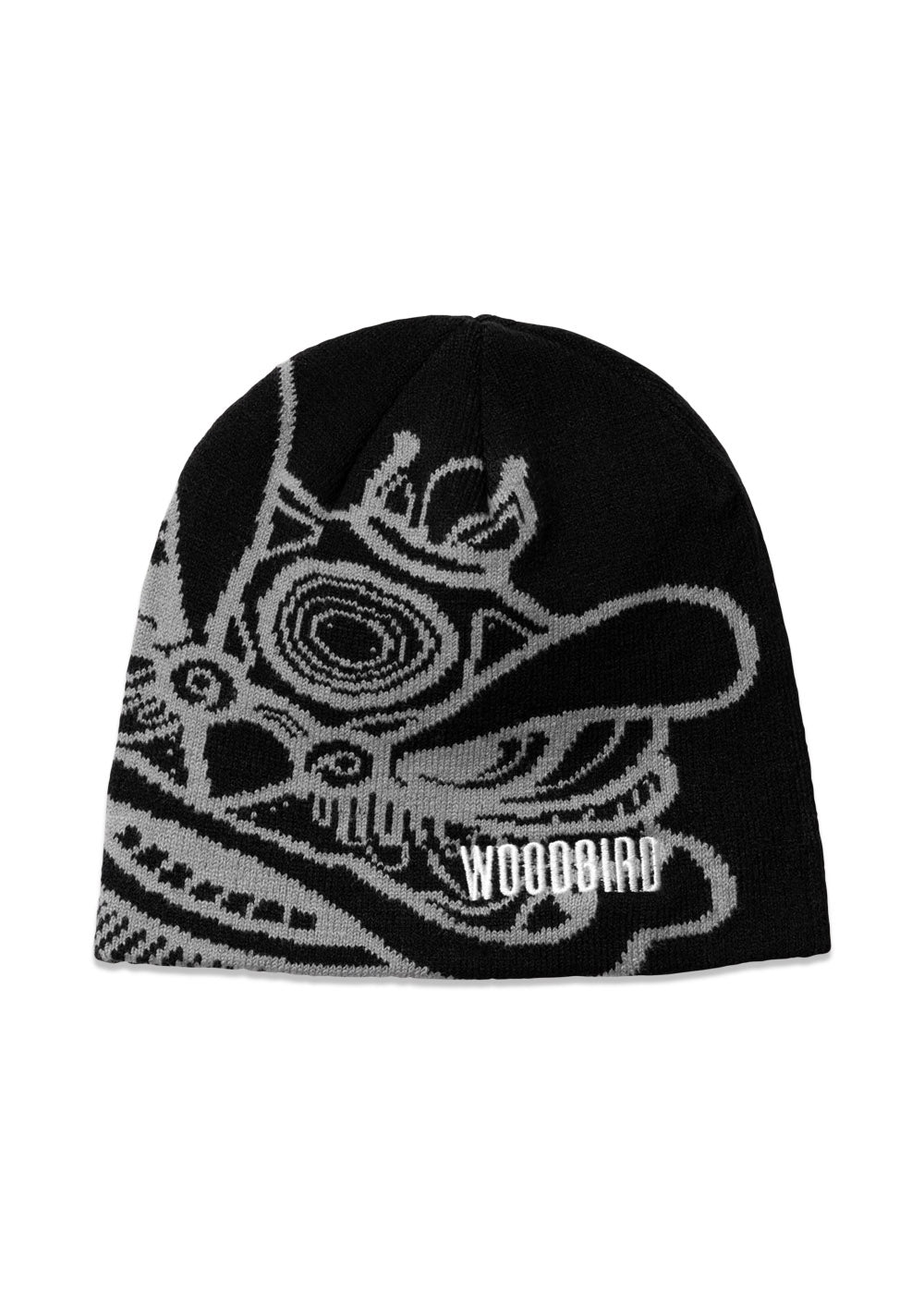 Yan Lion JQ Beanie - Black-Grey-Accessories-Woodbird-Butler Loftet