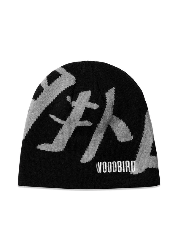 Yan Sumo JQ Beanie - Black-Grey-Accessories-Woodbird-Butler Loftet