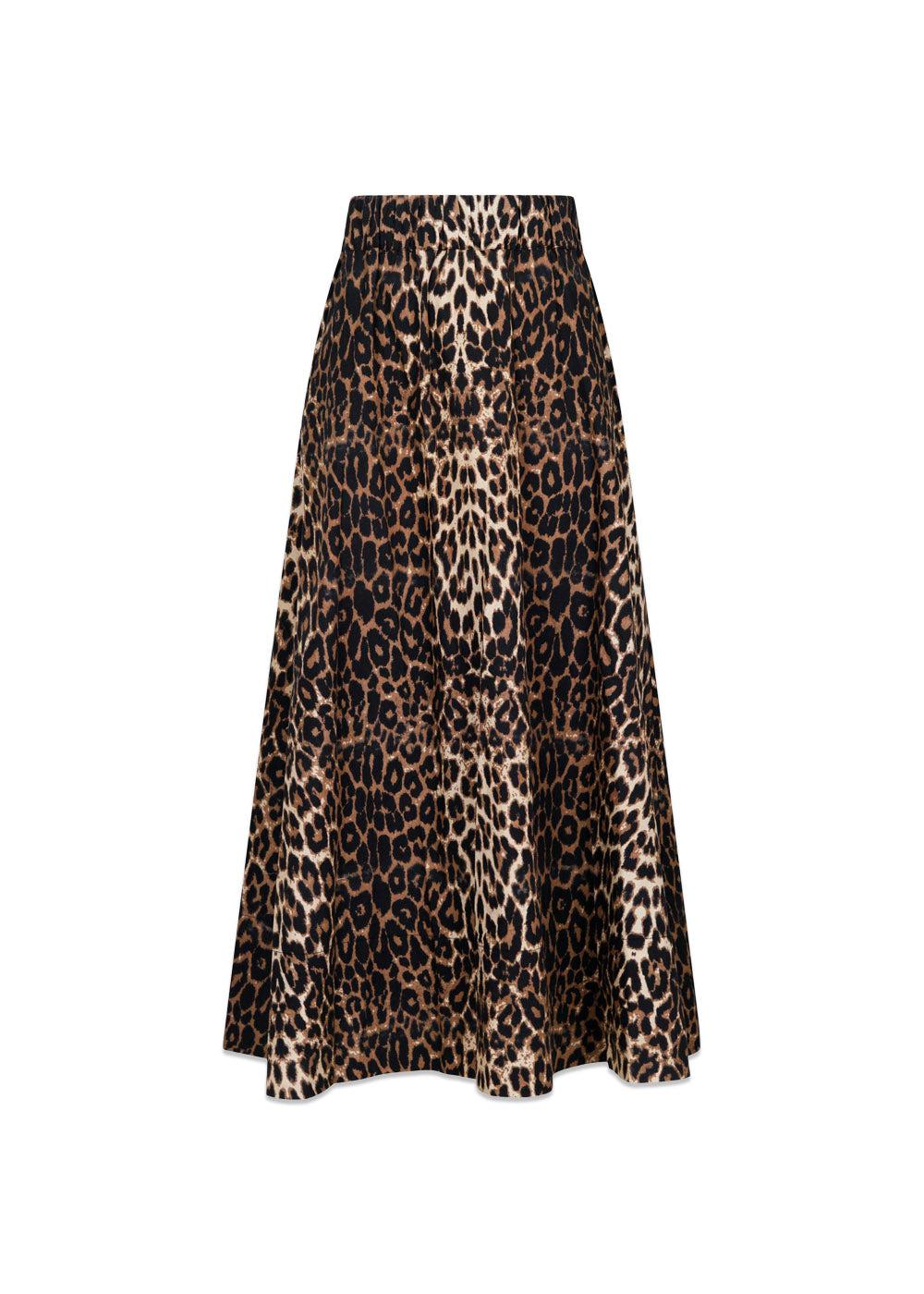 Yara Leo Long Skirt - Leopard