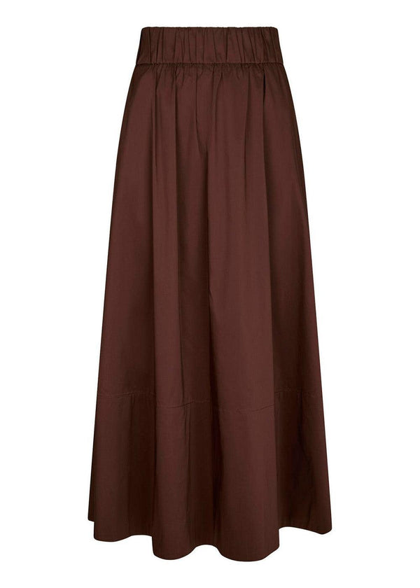 Yara Poplin Skirt - Chocolate Brown-Skirts-Neo Noir-Butler Loftet
