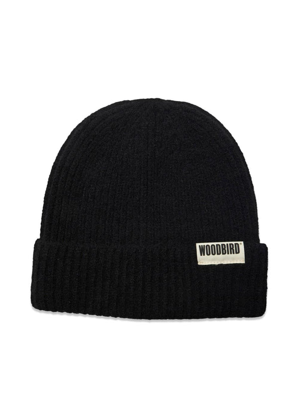 Yeti Plated Beanie - Black-Accessories-Woodbird-Butler Loftet