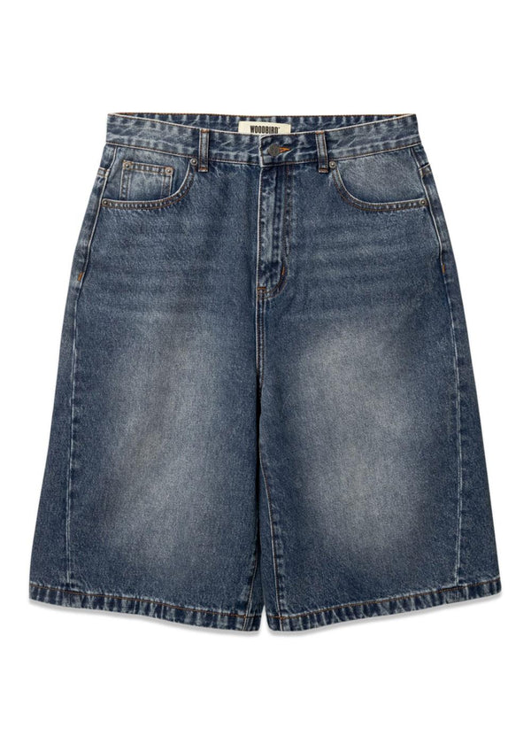 Yuto Twisted Shorts - Blue Vintage-Shorts-Woodbird-Butler Loftet