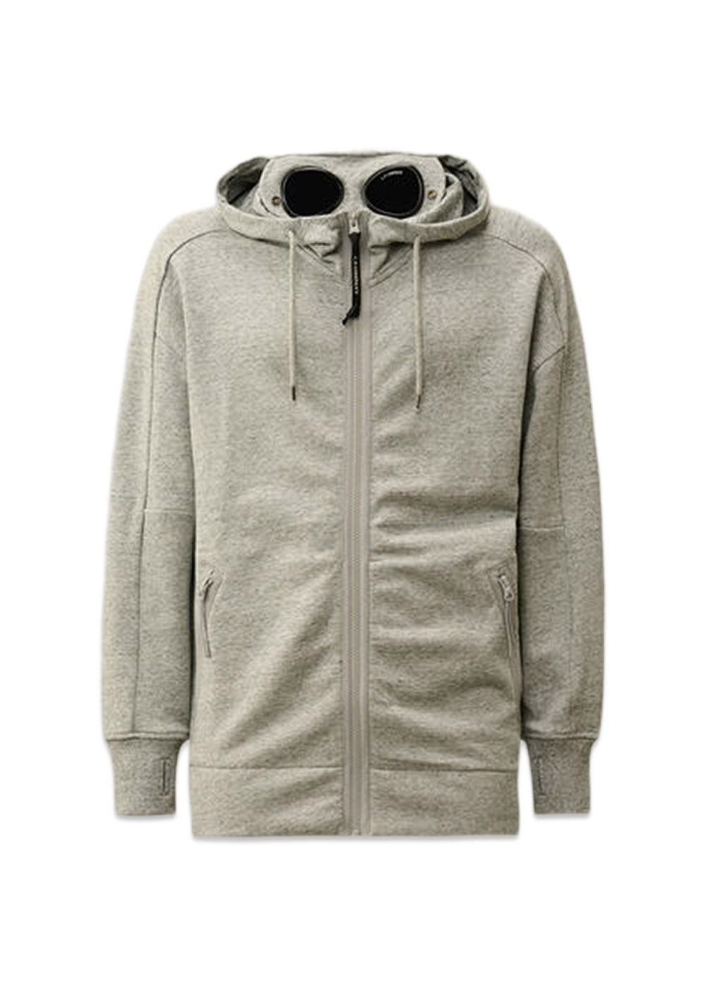 ZIP HOOIDE GOGGELS - Grey-Sweatshirts-C.P. Company-Butler Loftet