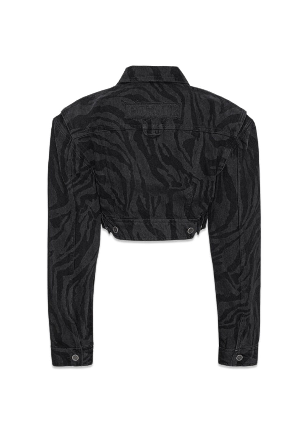 Zebra Denim Jacket - Black - Washed-Outerwear-Rotate-Butler Loftet