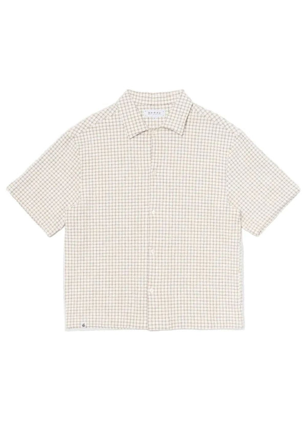Zed Shirt Ss-White/Brown - White-Shirts-Edwin-Butler Loftet