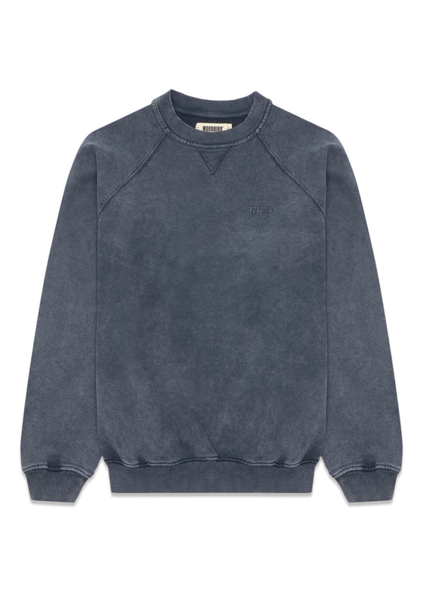 Zhang Washed Crew - Black-Sweatshirts-Woodbird-Butler Loftet