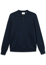 BASE MERINO POLO KNIT - Navy