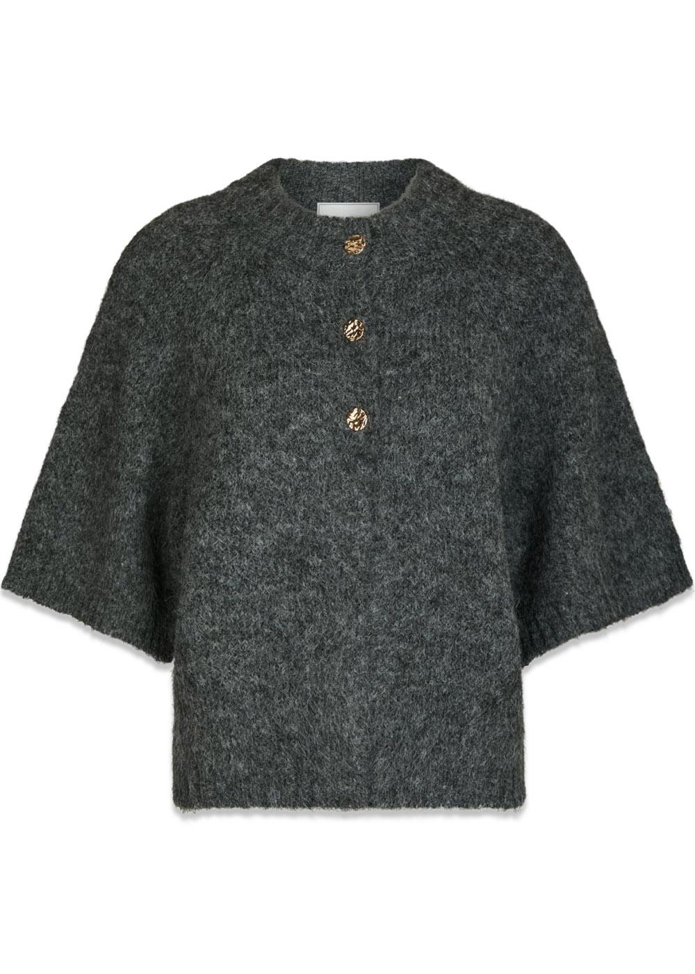 Benuta Fluffy Knit Cardigan - Antracit Melange