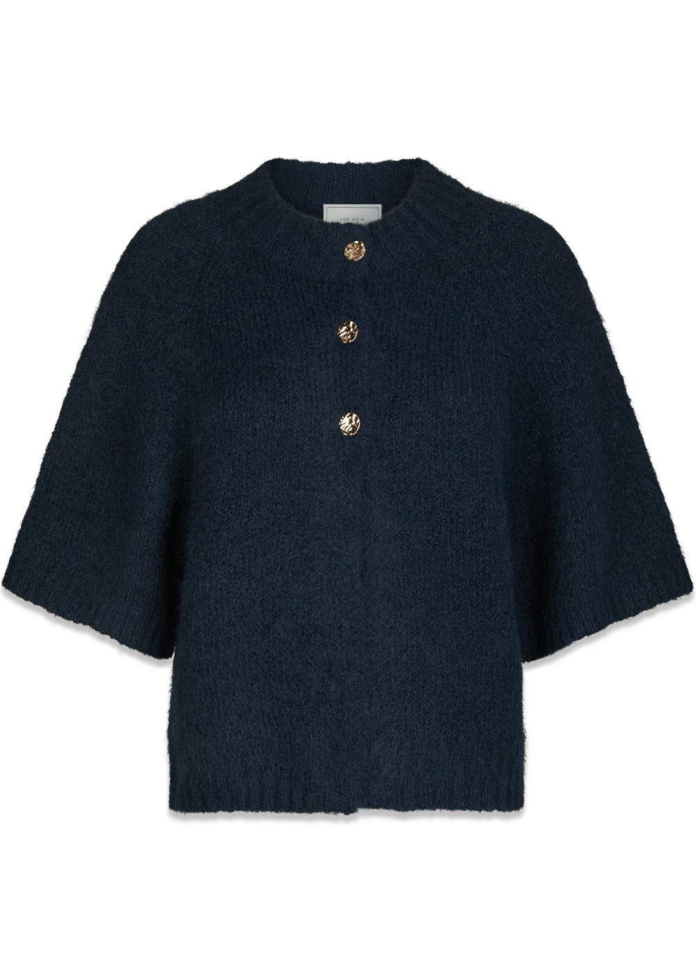 Benuta Fluffy Knit Cardigan - Navy