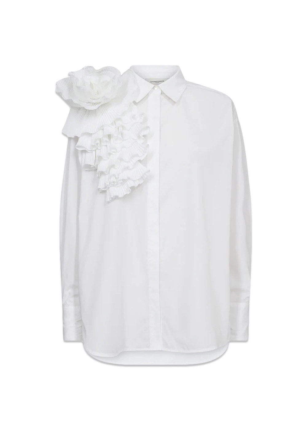 CMPLEAT-FRILL-SHIRT - Bright White