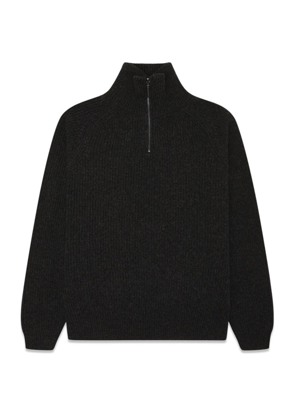 Lass Wool Half-Zip - Black