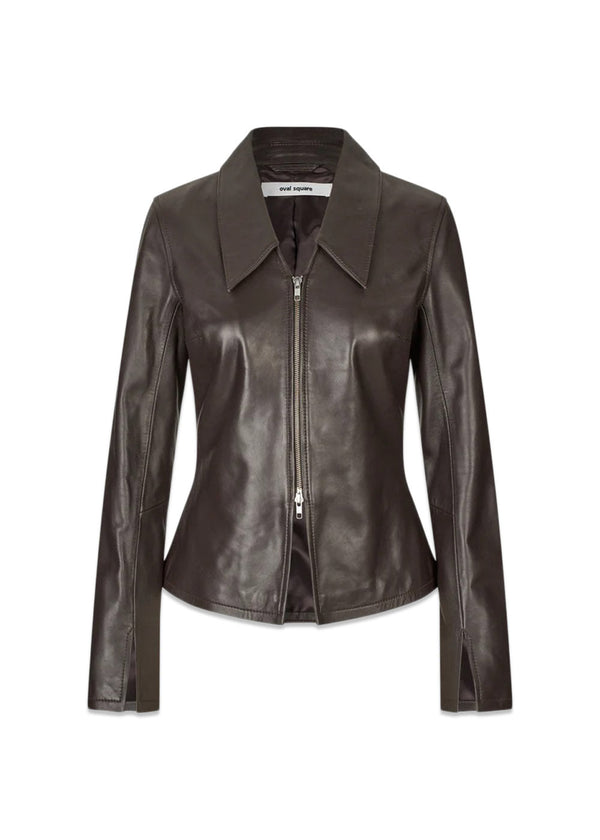 Deep Leather Blouse - Chocolate Torte