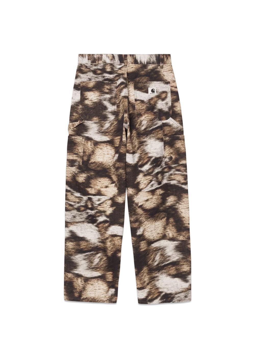 W Brandon Single Knee Pant - Wild Dog Print Stone Washed