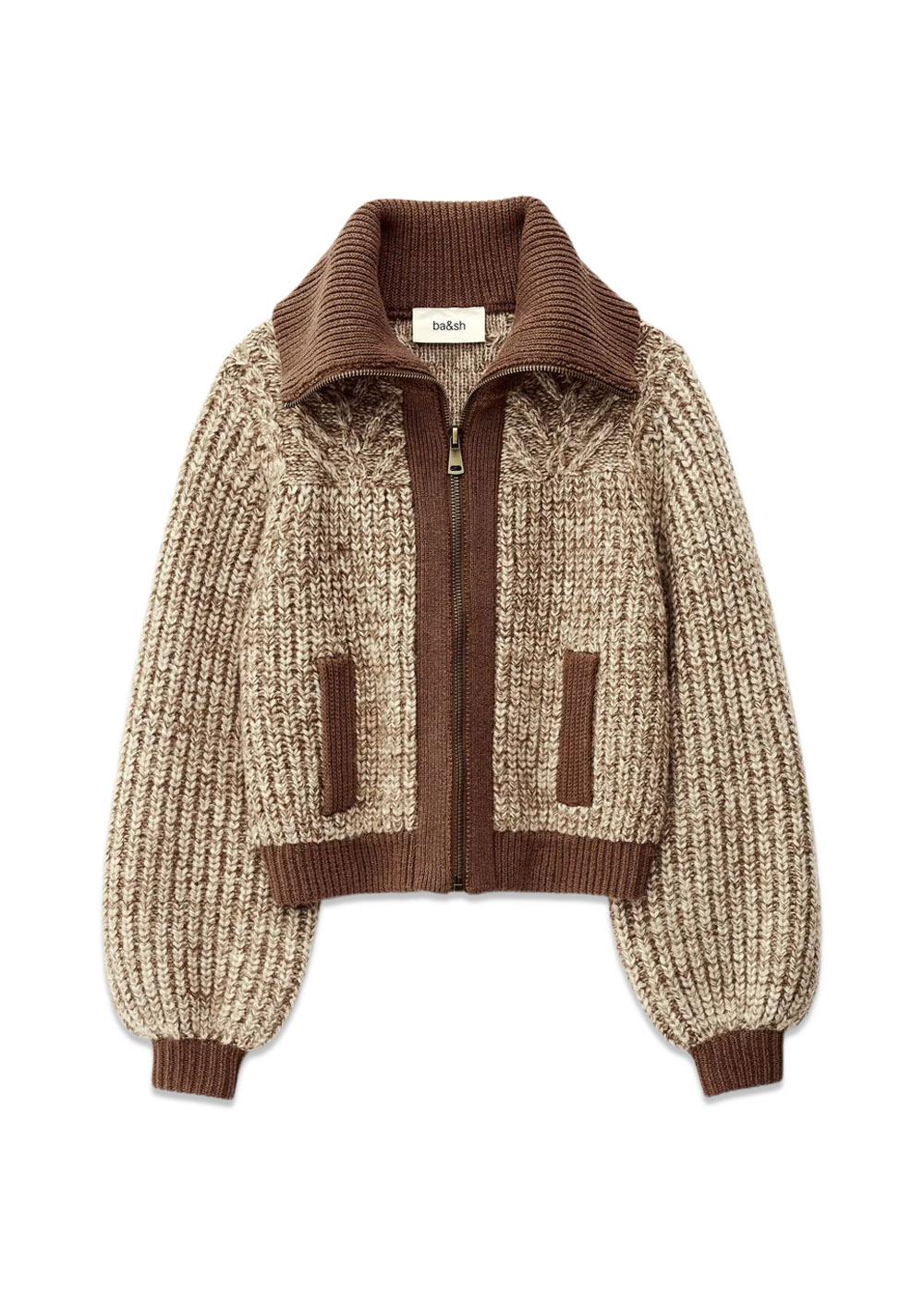 CARDIGAN RABEL - Marron