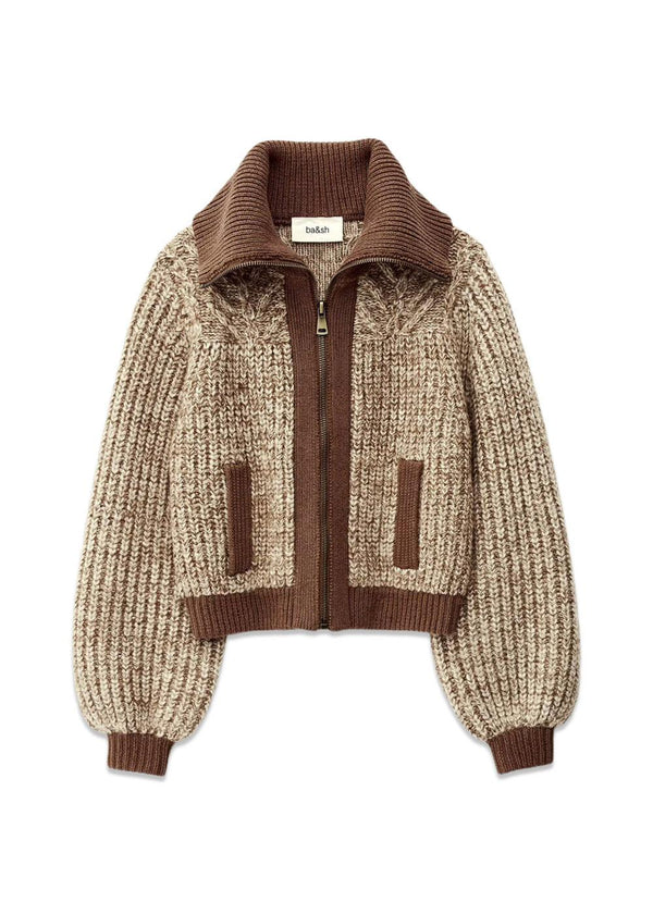 CARDIGAN RABEL - Marron