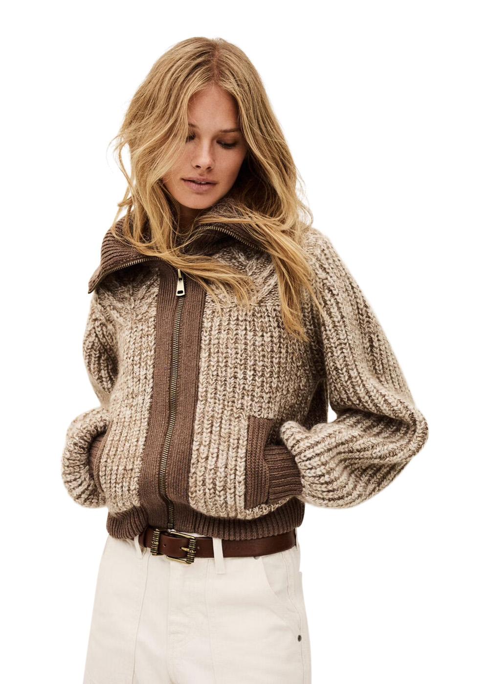 CARDIGAN RABEL - Marron