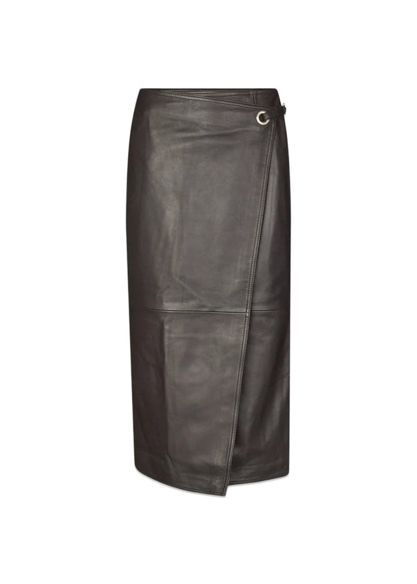 Reflection Leather Skirt - Chocolate Torte