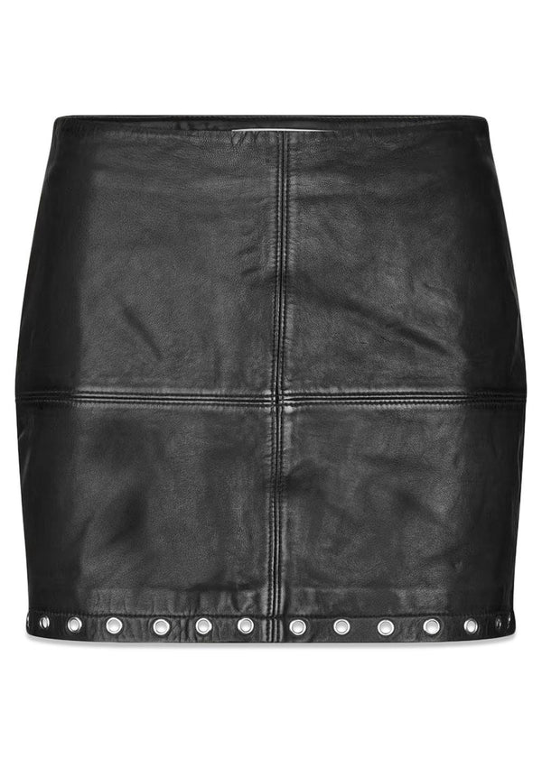 Eye leather skirt - Black