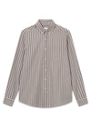 VISION SHIRT - Cold Brown/Khaki Stripe