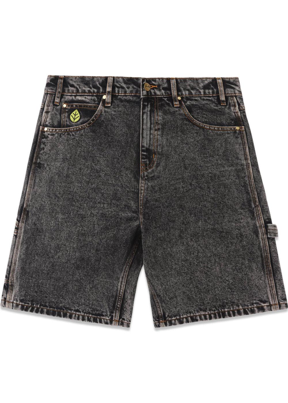 weathergear heavy weight denim shorts - Gun Metal